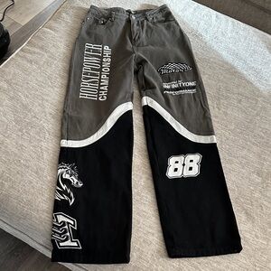Women's Black and Gray "Full Speed Ahead" jeans
